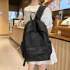 Schoolbag Korean version ins small fresh solid color backpack women's niche design casual backpack large capacity lightweight student schoolbag