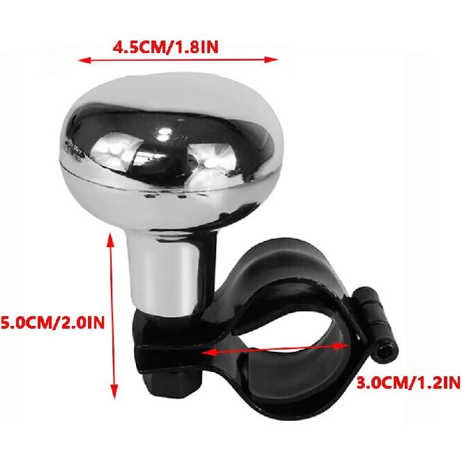 Steering Wheel Spinner, Non Slip Suicide Knob, 360 Degree Smooth Rotation Ball Shaped Helper for Car(Yellow)