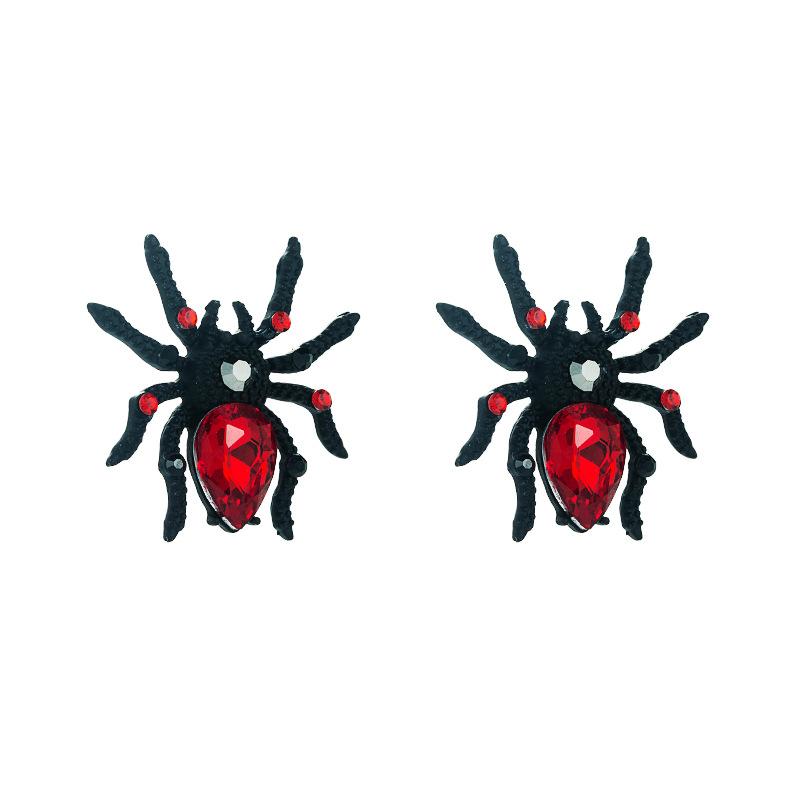 Women Funny Drop Earrings Titanium Steel Alloy Pendant Earrings Acrylic Colorful Crystal Spider Geometric Ear Ornaments