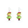 Christmas Santa Snowflake Earrings Cane Candy Bells Elk Earrings Christmas Hat Earrings