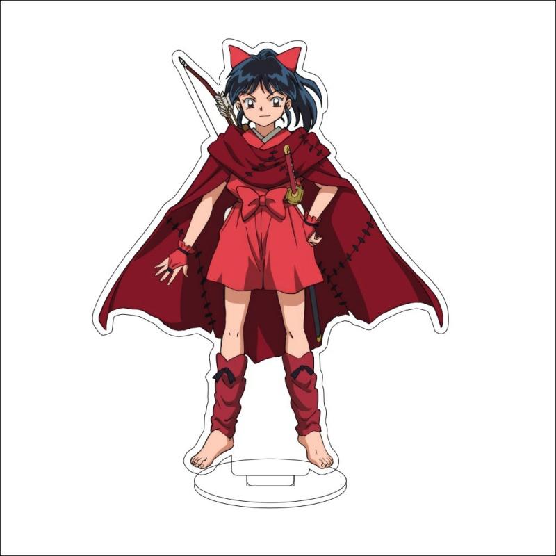 Anime Inuyasha Acrylic Stand Standing Set with Kagome and Sango Cute Cosplay Accessories Desk Decorations Toy for Gift