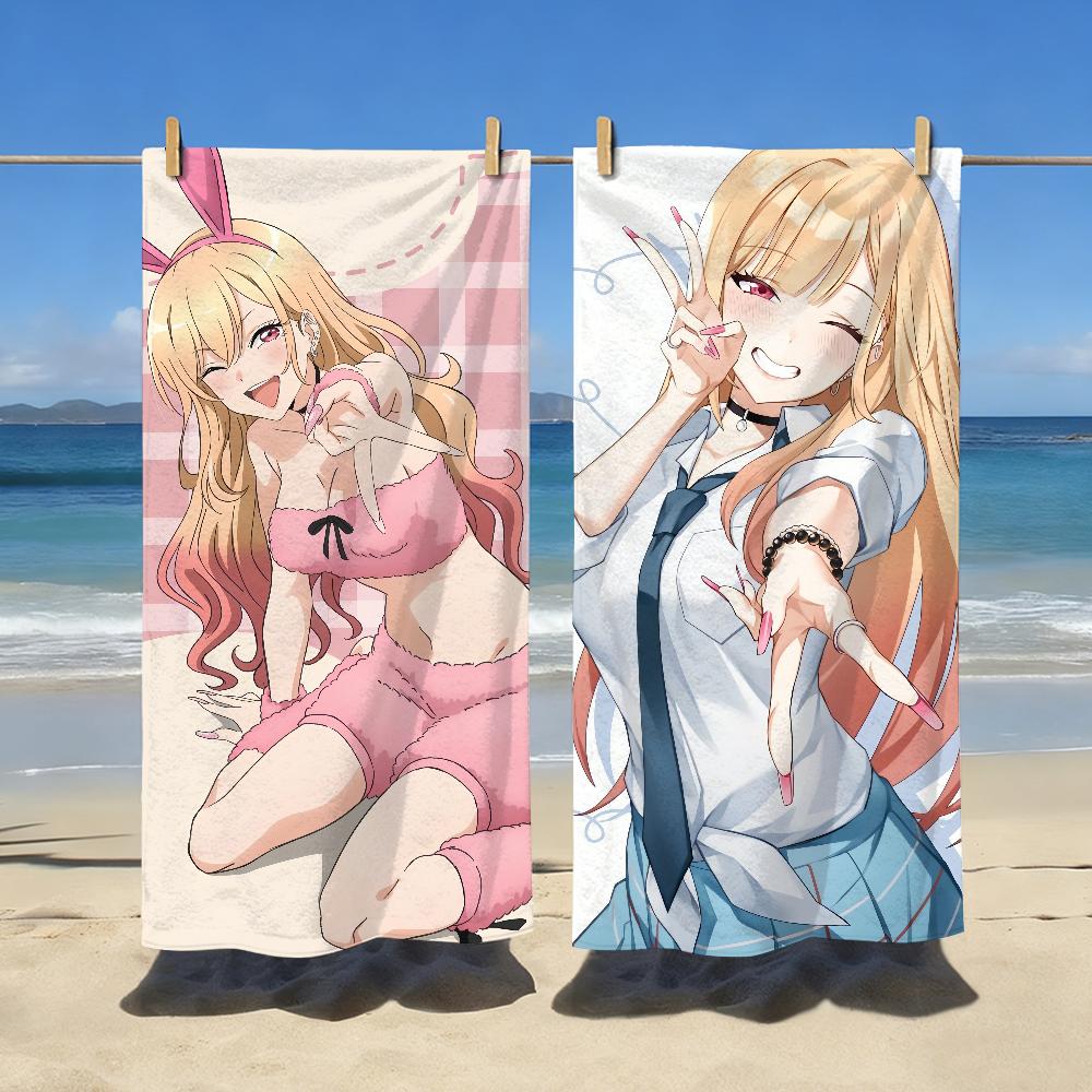 Anime My Dress-Up Darling Towel Soft Pool Gift For Travel Gym Shower Camping Quick Dry Sports Large Beach Towels