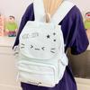 Schoolbag student schoolbag removable shoulder pain bag kaomoji black cat bag junior high school schoolbag female comic book baby bag