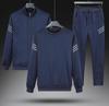 Men's Spring/Autumn Three-Piece Running Suit: Cardigan & Long Pants for Middle-Aged & Elderly Casual Wear