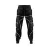 Men Cargo Pants Ankle-banded Reflective Patchwork Multi Pockets Loose Casual Straight Leg