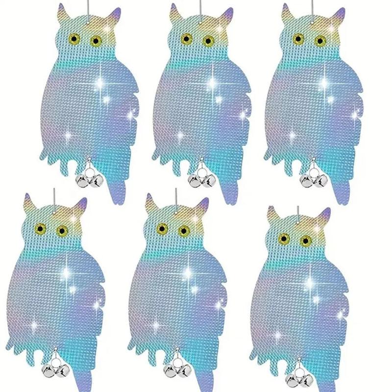1/2/3Pcs Owl Shape Discs Reflective Bird Pigeon Repellent Scarer Decoy Deterrent Garden