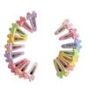 8/16 Pcs/set Y2K Plastic Bangs Hairpin Flower Light Pink Multicolor Bownot Hair Clips Candy Color Cute Hair Barrettes Girls