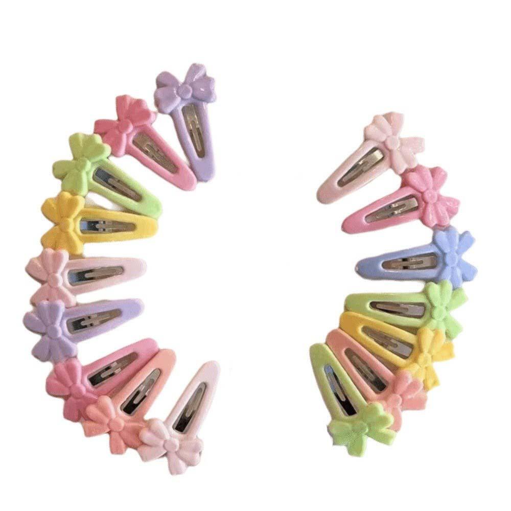 8/16 Pcs/set Flower Multicolor Bownot Hair Clips Plastic Hair Barrettes Bangs Hairpin Women