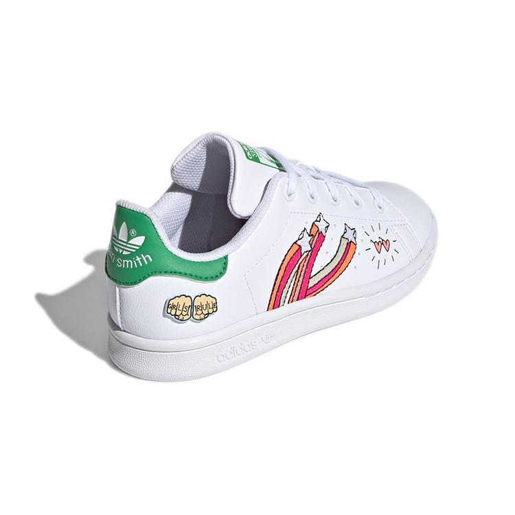 Adidas Originals C Abrasion Resistant Low top Skateboard Shoes White Green Red Children Aged 3 7 Years Old FX5977
