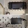 Repositionable Rounded Pegboard Hangers for Desk Organization, 6 Plastic Supports for Cables and Gaming Accessories