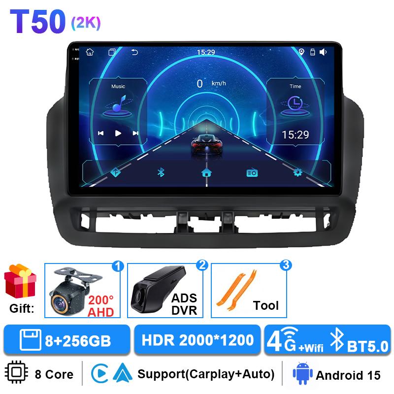 gjbn8 Car Radio For Seat Ibiza 2012 - 2015 2K QLED Android 16 Multimedia Video Player GPS 4G WIFI CarPlay Auto Wireless Stereo No 2Din