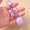 Plastic 3D Turtles Charm Keychain Accessory Fashionable Animal Shape Key Rings Tortoise Bag Decoration for Women