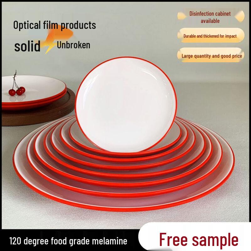 777 Two-Tone Melamine Shallow Serving Plates
