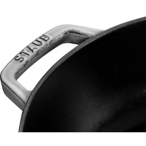 Staub Braiser Saut? Pan, Gray, 24cm, Double-Handled, Cast Iron Enamel, Shallow, Sukiyaki, Induction Compatible [Official Japanese Product] Braiser 405