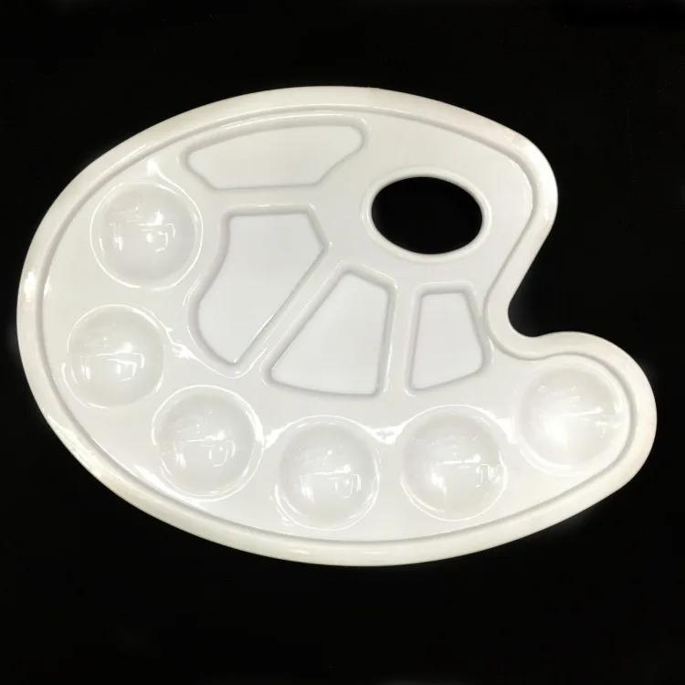 

New 1PC Gouache Oval Palette Children s Painting Plastic Paint Foot Palettes DIY Tool Graffiti Art Supplies for Artist