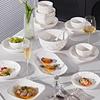Ru Han Nordic Underglaze Bone China Dinnerware Set (61-Piece, 12 Person)