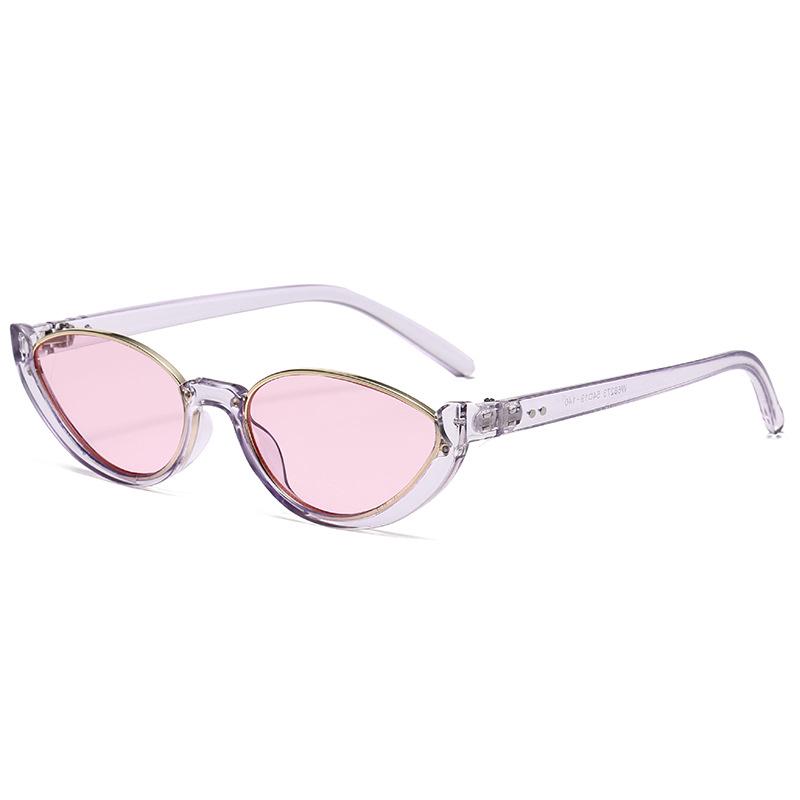 Retro Cat-Eye Half-Frame Sunglasses: European & American Fashion Trend Women's Style