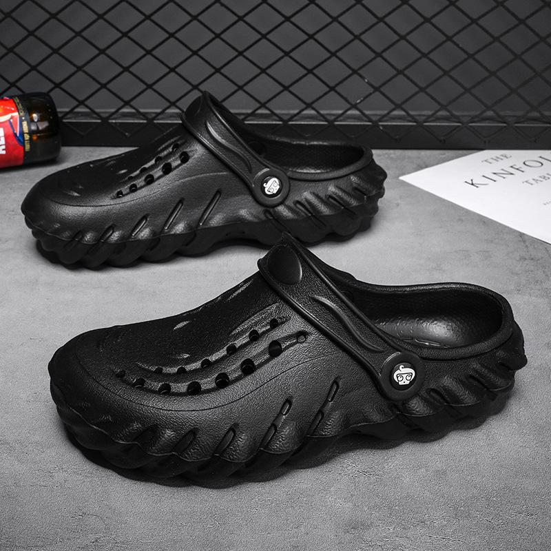 

Foreign trade summer hole sandals new breathable bag head hole shoes couple casual beach shoes hollow garden shoes batch 38