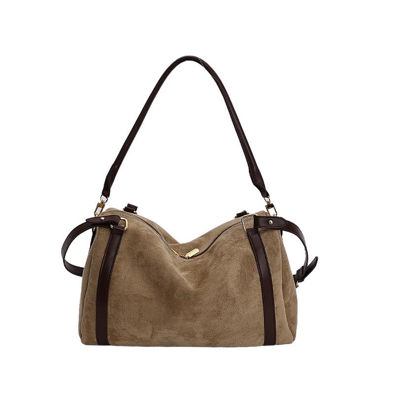 

Женская сумка-бостон через плечо в корейском стиле большой вместимости 2025 - Кроссбоди и простой дизайн Small хаки