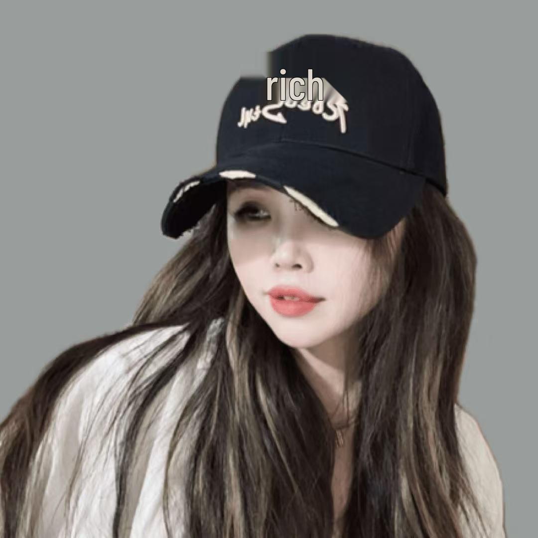 

Korean Embroidered Sun Visor Baseball Cap - Celebrity Inspired Outdoor Fashion Hat Adjustable чёрный