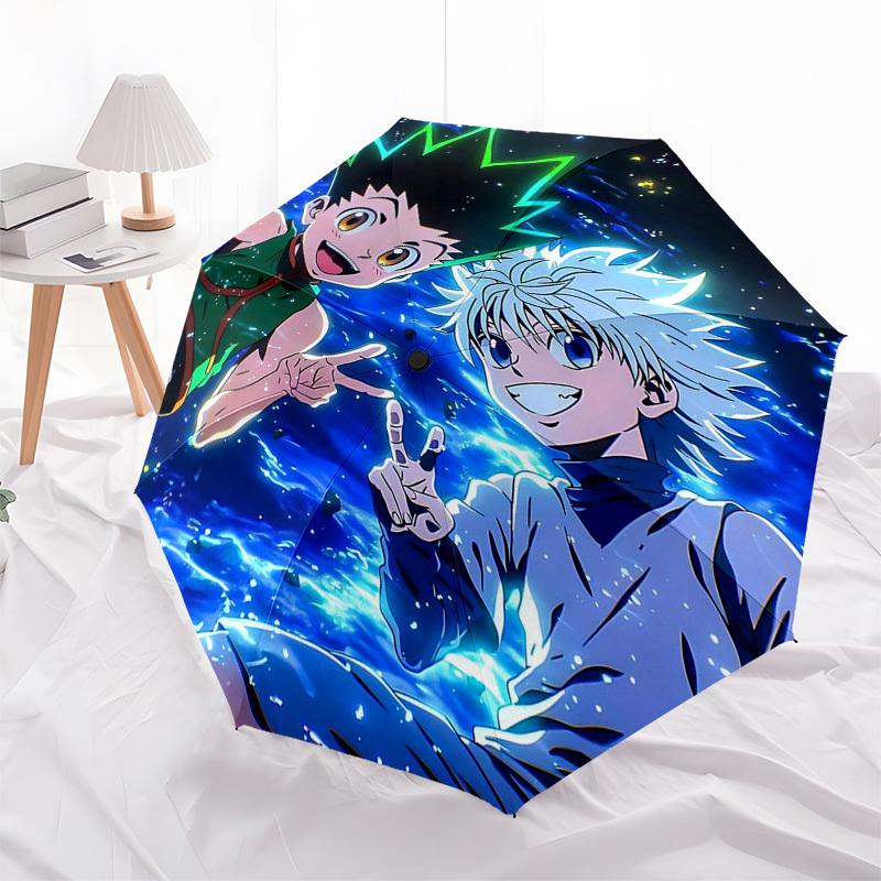 

1pc Hunter x Hunter Gon & Killua Auto Open Close Umbrella Portable 3-Fold Design, 8-Bone Iron Frame Outdoor Umbrella Perfect Gift for Fans, Travelers,
