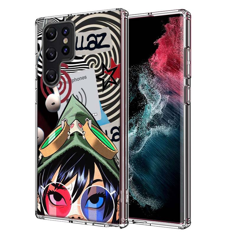 Gorillaz Anime Capa Phone Case For Samsung S26 Ultra S25 Edge Galaxy S23 S21 S20 S24 FE S22 S10 Plus Cover Clear TPU Shell Coque