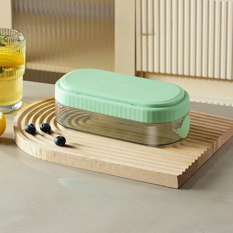 18 Grid Water Injection Ice Cube Mould Portable Grade Silicone Press Type Ice Cube Tray Frozen Hockey Artifact DIY Ice Maker