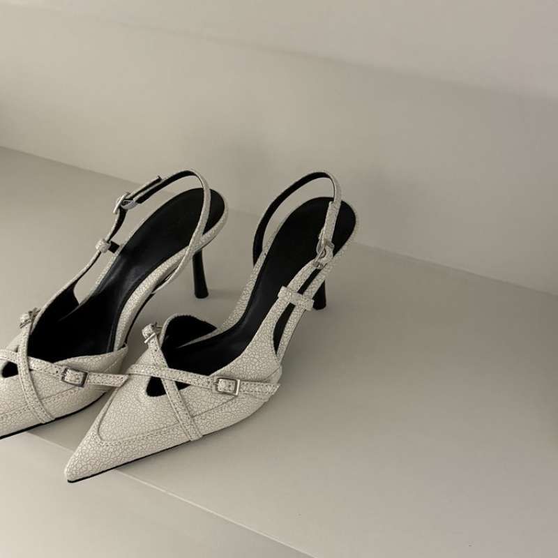 Spring and Summer Fashion High Heels Women's 2025 New French Pointed Thin Heel Bag Head Sandals Fairy Style Single Shoes