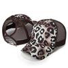 Leopard Print Rear Net Tide Baseball Cap Outdoor Sports Visor Curved Brim European and American Net Hat Light Board Ponytail