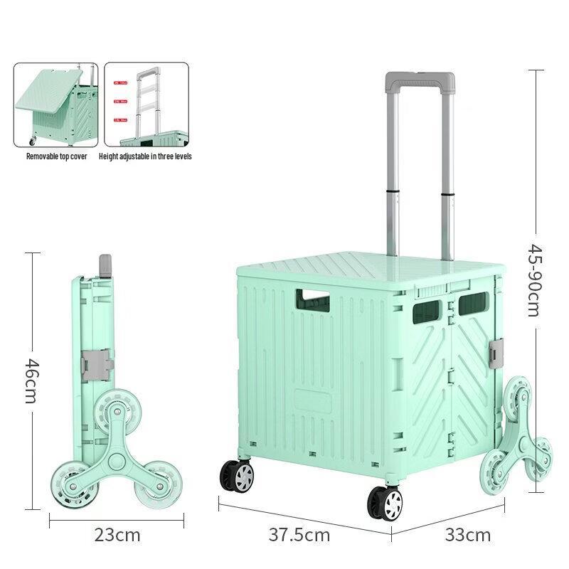8-Wheel Folding Stair-Climbing Utility Cart