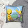 Friendly Wobbly Life Duo Play Pillow Case  Retro Trendy Pillow Cover Comfy Pillowcases For Chair Sofa Home Decor