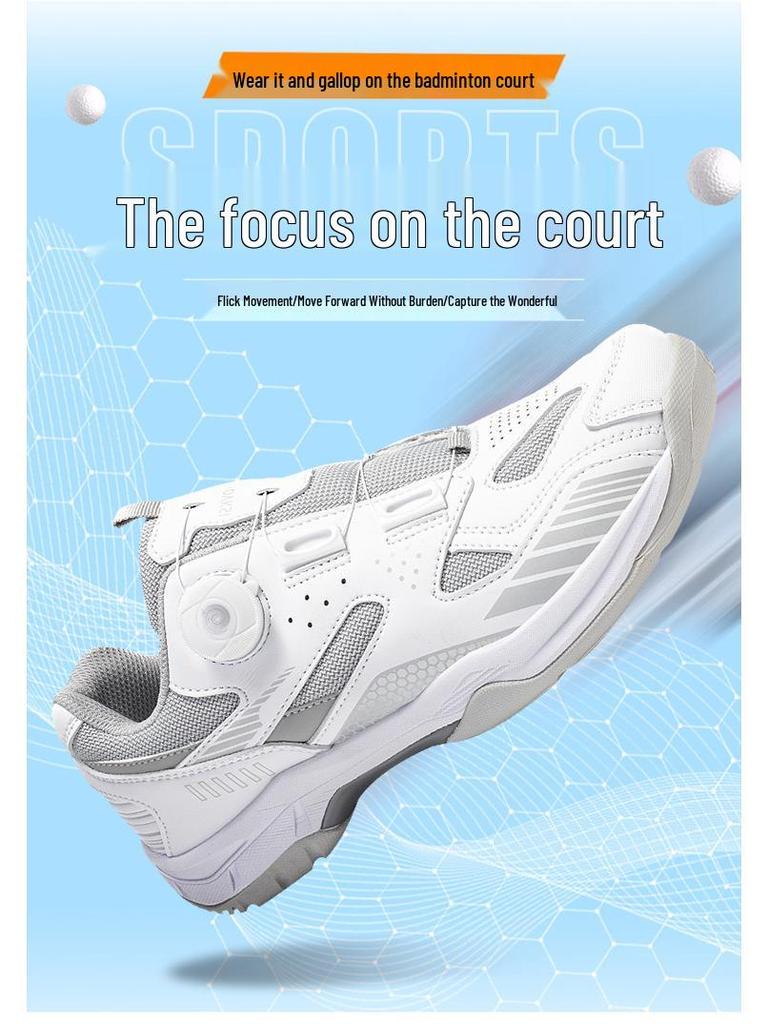 Scarpe da Badminton e Tennis Leggere e Traspiranti da Uomo con Fibbia Rotante