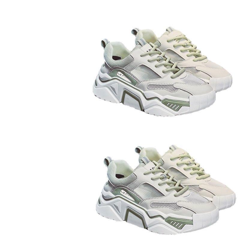 Fashion Sports and leisure shoes 2025 summer thin hollow breathable dad shoes toe cap sandals thick soled mesh women's shoes