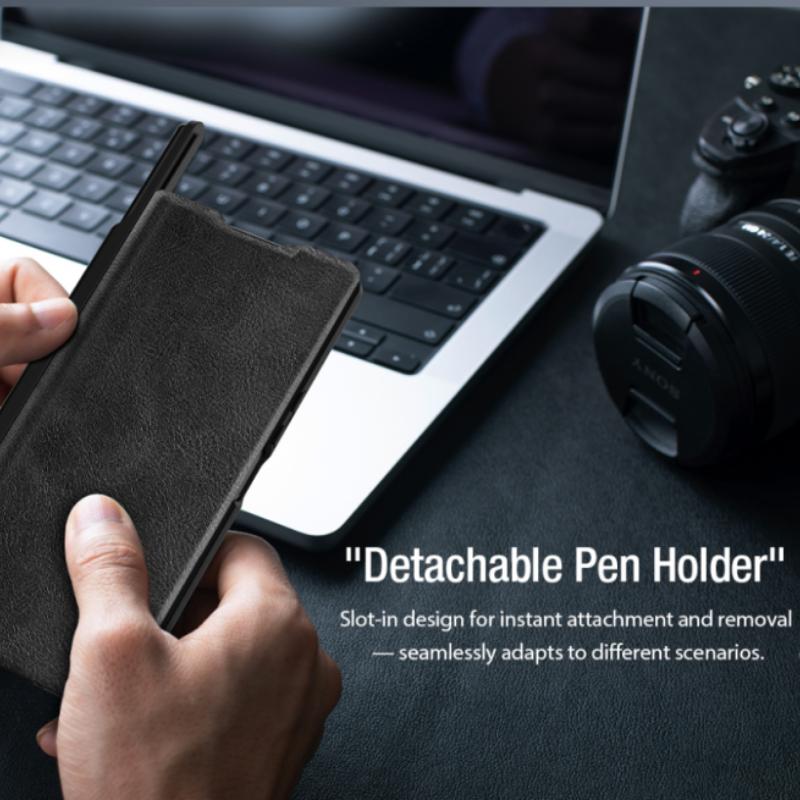 Pro pouzdra na telefon Samsung Galaxy Z Fold 7 Nillkin Flip Kožené pouzdro Luxusní peněženka Business styl se slotem na karty Tašky na telefon Zadní kryt