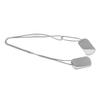 Double Tag Pendant Necklace Men Simple Fashionable Titanium Steel Necklace Jewelry Accessory for Party