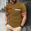 Móda Léto 3D Pruhovaný Potisk Písmen Pánské Tričko Hip Hop Trend Harajuku Streetwear Ležérní O-výstřih Nadměrná Trička Pánské Topy