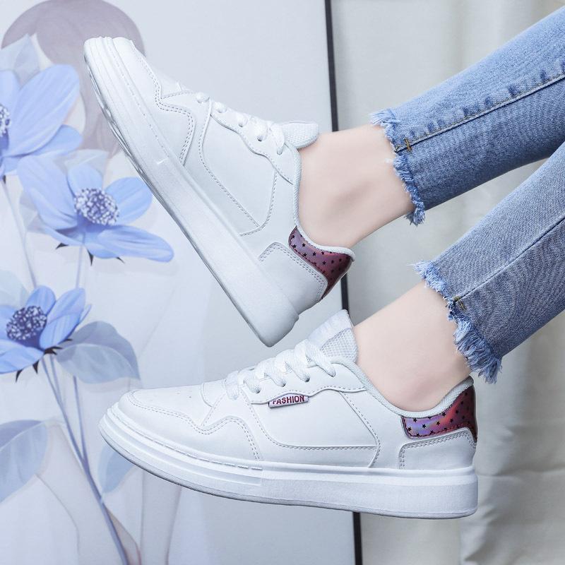 Spring new women's ins street shoes, shallow mouth breathable student leisure sports shoes