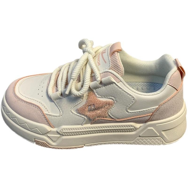 Campus women's shoes star board shoes 2025 new spring and summer platform casual versatile white shoes niche shoes children's direct sales