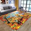 3D Cartoon Fox Carpet Fox Family Carpets for Children Room Playroom Living Room Forest Animals Area Rug Fire Fox Mat Home Decor
