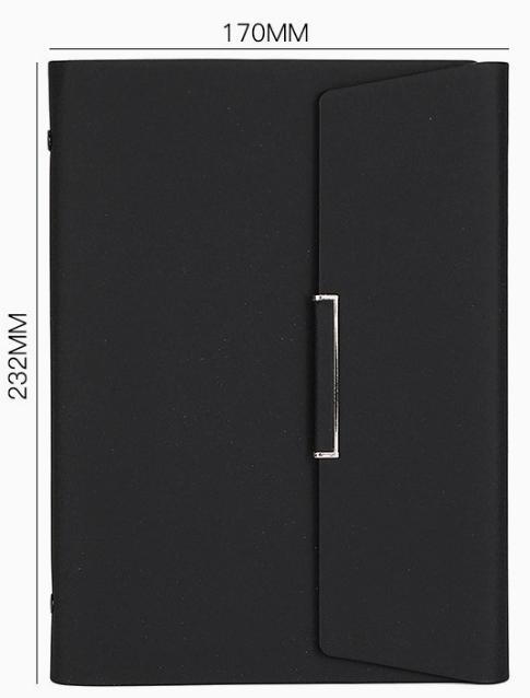 A5 PU Leather Business Notebook with Magnetic Clasp, Hardcover Journal for Office & Gift, Customizable Logo