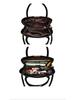 Women's Large Capacity Bright Leather Handbag - 2025 Autumn/Winter Stone Pattern Shoulder Bag
