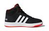 adidas Hoops 2.0 Mid Black Hi-Res Red Kids B75743