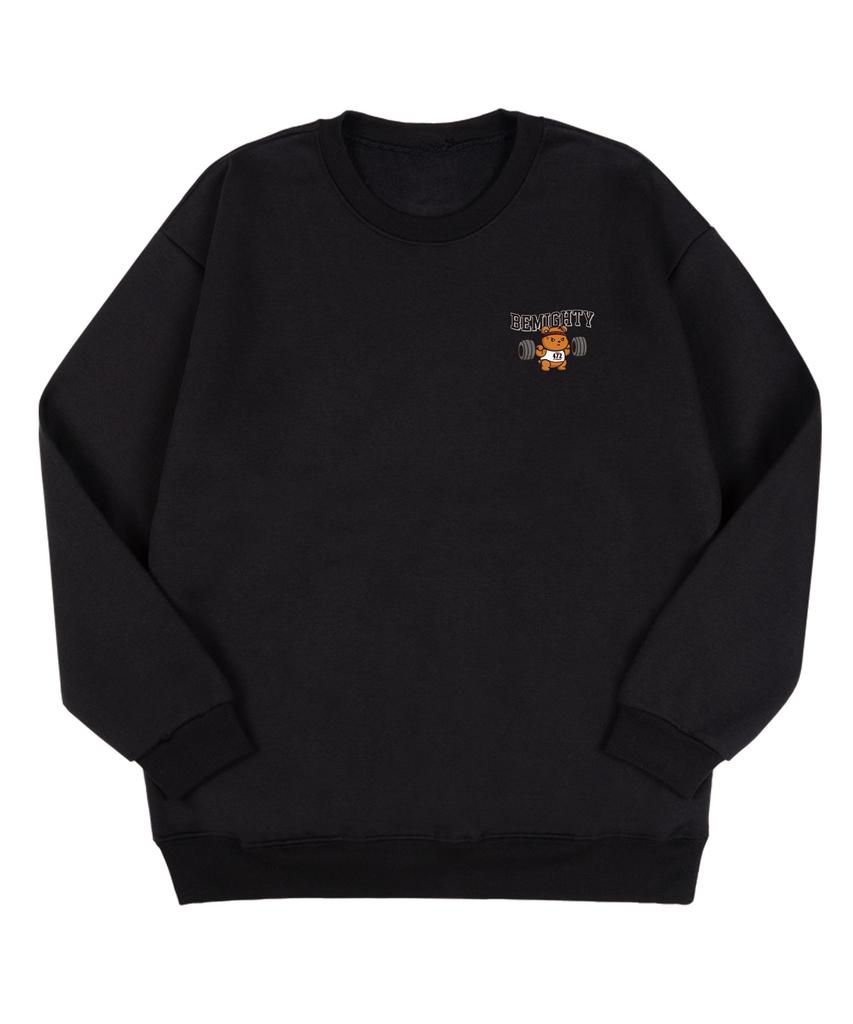 BEMIGHTY Babel Bear Brushed Oversized Sweatshirt [Melan Grey]