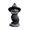 Unabhängige Station Tierfigur Displaytisch Schreibtischdekoration Magische Katze Halloween-Dekoration Magische Katze Harzhandwerk