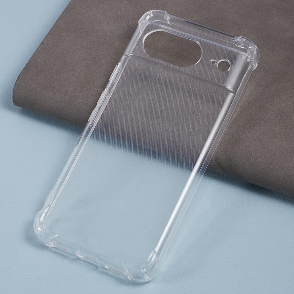 For Google Pixel 8 Clear Case Soft TPU Four Corner Anti-drop Phone Cover