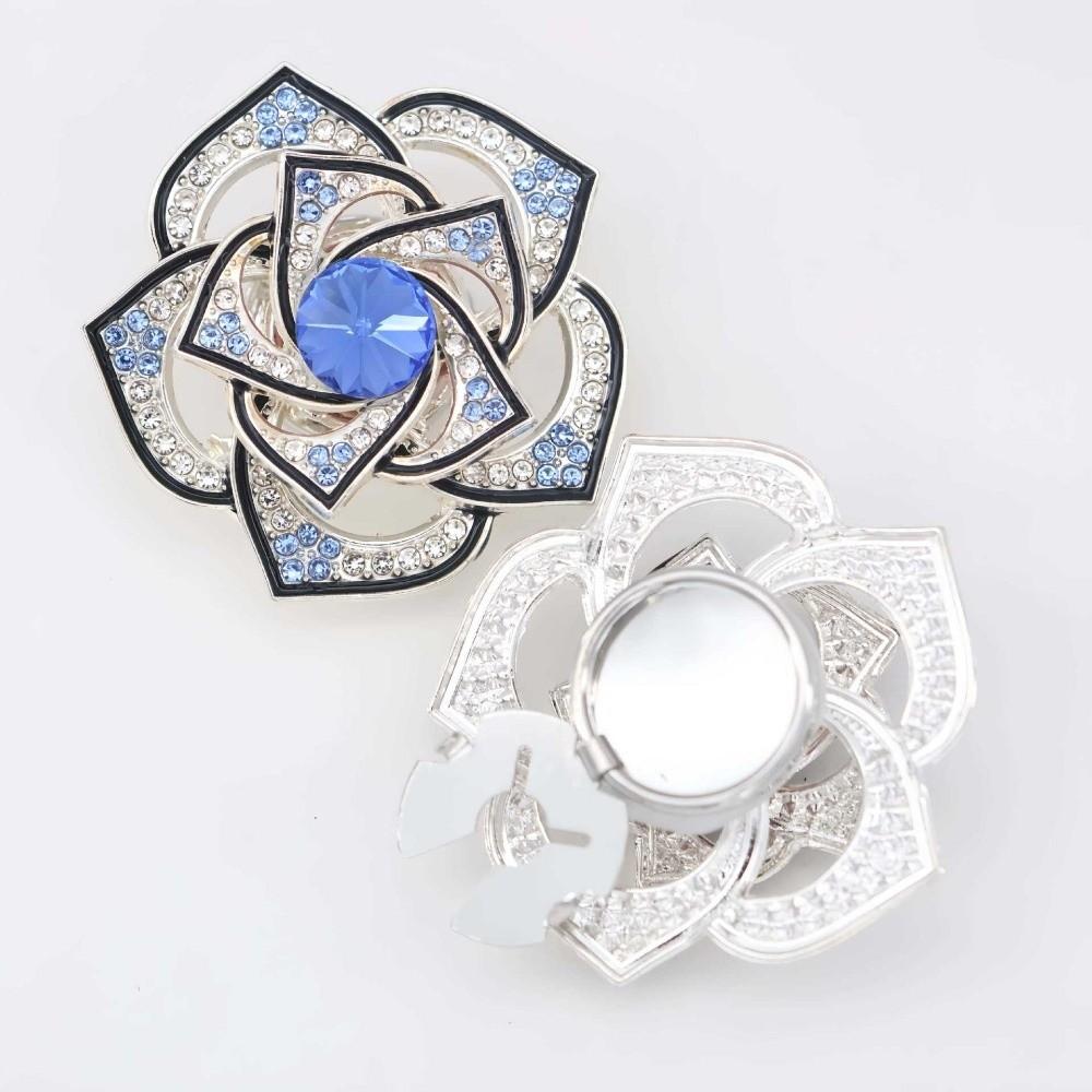 Gifts Double-layer Rose Rhinestone Button Cover Sewing-free Cufflinks DIY Cufflinks Sewing Accessories Snap Button Caps