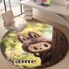 Personalized L-Labubu Round Chair Office Rug - Perfect for Mat, Office Chair & More - Ideal Gift for Birthdays and Holidays
