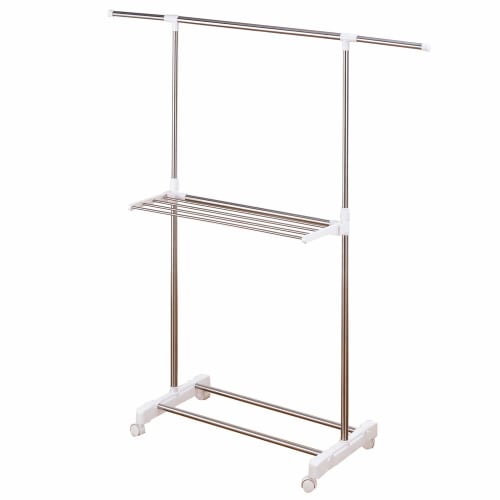 Takeda Corporation Compact, Multi-Functional Clothes Drying Rack SNM-002, 88.5 X 42.5 X 97 Cm, Silver