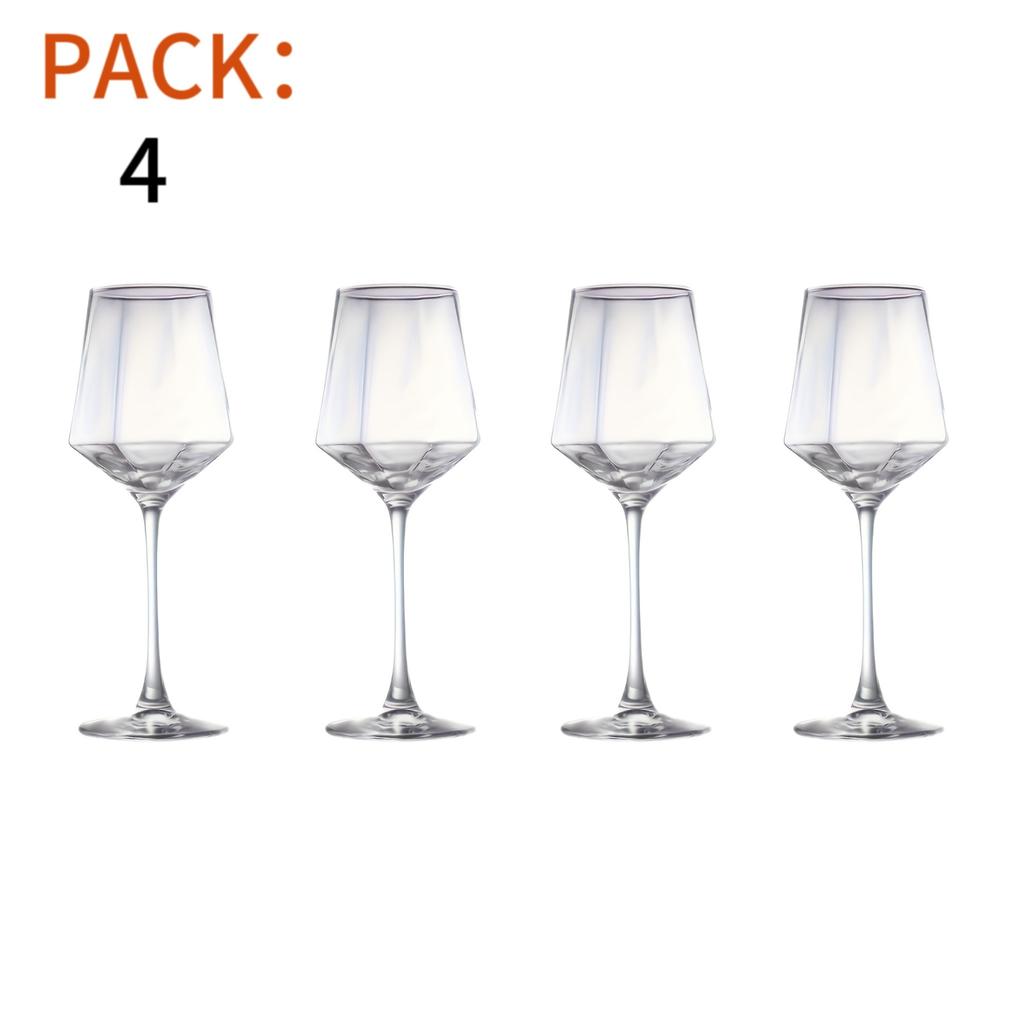 2/4 pezzi bicchieri da vino geometrici 13,86 once calice da champagne per whisky cocktail per bar pub club ristorante e uso domestico stoviglie