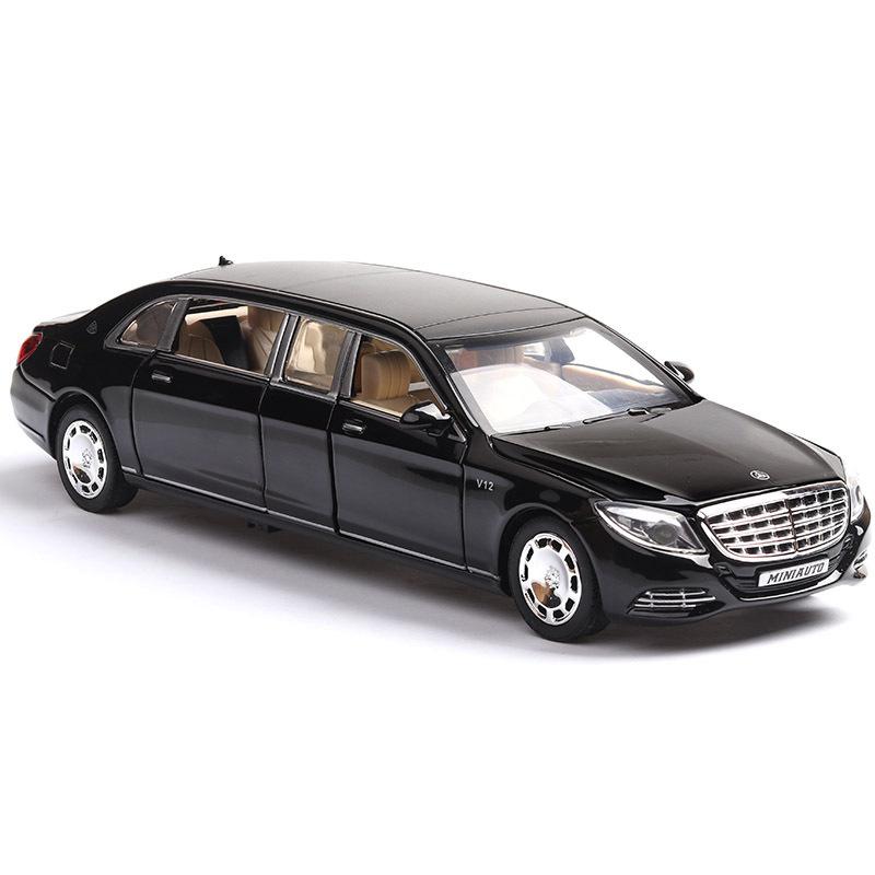 1:32 S650 Alloy Car Model Children Toy Car Six-Door Extended Version Simulation Car Collection Gift A85 for Mercedes-Benz Maybac